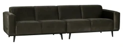 Best WOOOD Bank Statement 4-zits, Velvet kleur Groen