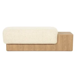 Discount Eleonora Bankje George Bouclé en essenhout, 133cm