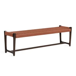Outlet Jesper Home Bankje Kuwana Espresso Teakhout, kleur Cinnamon
