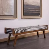 Best WOOOD Bankje Valo Stof en acaciahout, 157cm