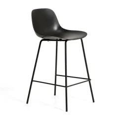 Discount Kave Home Barkruk Altea Gerecycled kunststof, kleur (zithoogte 65cm) Zwart