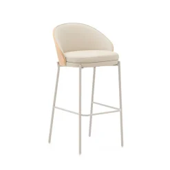New Kave Home Barkruk Eamy Lederlook (zithoogte 77cm)