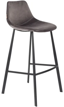 Discount Dutchbone Barkruk Franky Velvet (zithoogte 80cm)