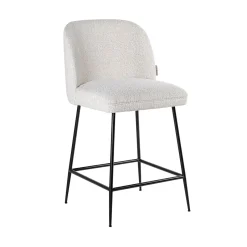 Hot Richmond Interiors Barstoel Pullitzer Bouclé, kleur (zithoogte 69cm) Wit