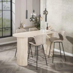 Online LifestyleFurn Bartafel Laycie Travertinlook, 178 x 70cm Keramiek travertine