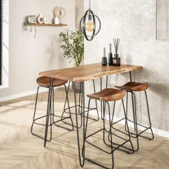 Discount LifestyleFurn Bartafel Michel Boomstam, kleur Massief acacia naturel
