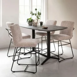 Sale DTP Home Bartafel Soho Deens ovaal, Betonlook, 160 x 90cm