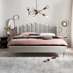 Clearance Artistiq Living Bed Harrell Velvet, 140 x 200cm