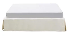 Discount Kave Home Bed Jaira excl. hoofdbord, Chenille, kleur Wit