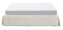 Discount Kave Home Bed Jaira excl. hoofdbord, Chenille, kleur Wit