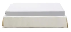 Discount Kave Home Bed Jaira excl. hoofdbord, Chenille, kleur Wit