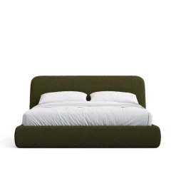 Kave Home Bed Martina Bouclé, 180 x 200cm, kleur Donkergroen