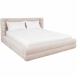 Outlet Richmond Interiors Bed Obidis Met uitklapbare bedbodem, 180 x 210cm, kleur Naturel
