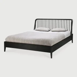 Online Ethnicraft Bed Spindle Gevernist Eikenhout, kleur Zwart