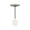 New Richmond Interiors Bijzettafel Aurora Glas en marmer, Ø27cm