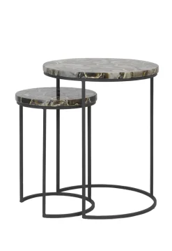 New Light & Living Bijzettafel Axat Set van 2 stuks Zwart
