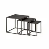 Outlet RENEW Bijzettafel Fanna Teakhout, Set van 3 stuks