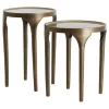 Discount Light & Living Bijzettafel Lapaz Set van 2 stuks, kleur Antiek Brons/Taupe
