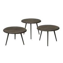 Outlet RENEW Bijzettafel Turi Teakhout, Set van 3 stuks