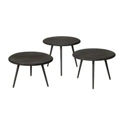 Outlet RENEW Bijzettafel Turi Teakhout, Set van 3 stuks