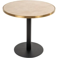 Clearance Richmond Interiors Bistrotafel Brazza Marmerlook, 80cm Beige