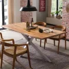 Hot Artistiq Living Boomstam Eettafel Raynaldo Acaciahout, kleur Zilver