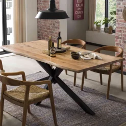 Best Artistiq Living Boomstam Eettafel Raynaldo Acaciahout, kleur Zwart