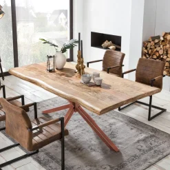 Discount Artistiq Living Boomstam Eettafel Rochelle Mangohout, kleur Bruin