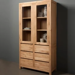 Online Tower Living Buffetkast Corona Teak met 2 deuren en 6 laden