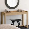 Hot Ethnicraft Bureau Frame Geolied Eikenhout, 120 x 43cm, kleur Naturel
