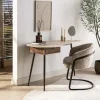 Discount LifestyleFurn Bureau/Kaptafel Jaems Travertin- en eikenlook, 127 x 62cm