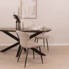 Livingfurn Deens Ovale Eettafel Jesper Mangohout, kleur donkerbruin