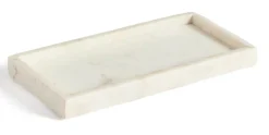 New Kave Home Dienblad Serela Marmer, 35 x 18cm Wit