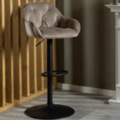 Sale Bendt Draaibare Barkruk Loren Velvet (zithoogte 63-84cm) Beige