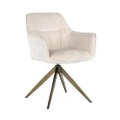 Hot Richmond Interiors Draaibare Eetkamerstoel Aline Chenille, kleur Wit