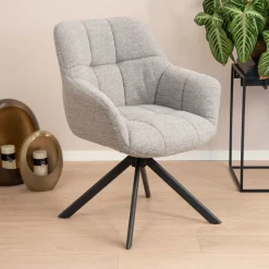 Clearance Sohome Draaibare Eetkamerstoel Almar Bouclé