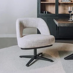 New Tower Living Draaibare Eetkamerstoel Caldes Lounge