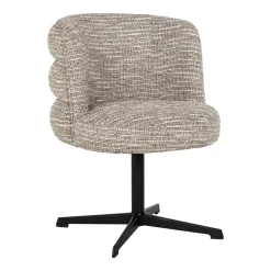 Best Richmond Interiors Draaibare Eetkamerstoel Chadwick Geweven stof, kleur Beige