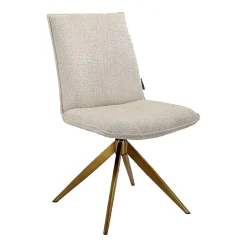 Clearance Richmond Interiors Draaibare Eetkamerstoel Dakota Chenille, kleur Beige
