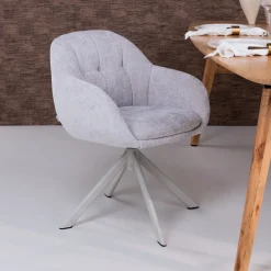 Outlet Kave Home Draaibare Eetkamerstoel Dorina Chenille