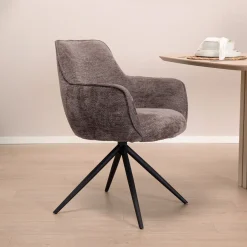 Online Tower Living Draaibare Eetkamerstoel Fondo Chenille