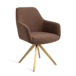 New Jesper Home Draaibare Eetkamerstoel Hiroo Turn Gold