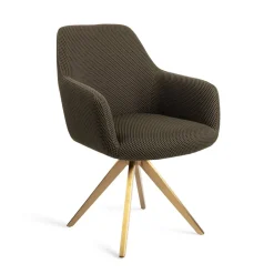 New Jesper Home Draaibare Eetkamerstoel Hiroo Turn Gold