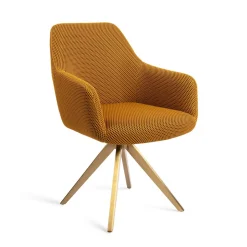 New Jesper Home Draaibare Eetkamerstoel Hiroo Turn Gold