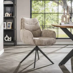 Sale LifestyleFurn Draaibare Eetkamerstoel Kristee Chenille