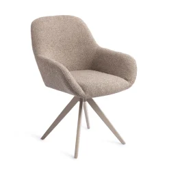 Clearance Jesper Home Draaibare Eetkamerstoel Kushi Turn Beige