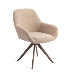 New Jesper Home Draaibare Eetkamerstoel Kushi Turn Brown