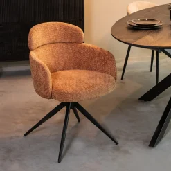 Hot LABEL51 Draaibare Eetkamerstoel Levi Elite stof