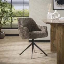 Online LifestyleFurn Draaibare Eetkamerstoel Lavonne Chenille