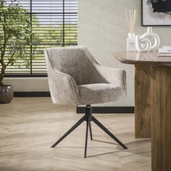 Online LifestyleFurn Draaibare Eetkamerstoel Lavonne Chenille